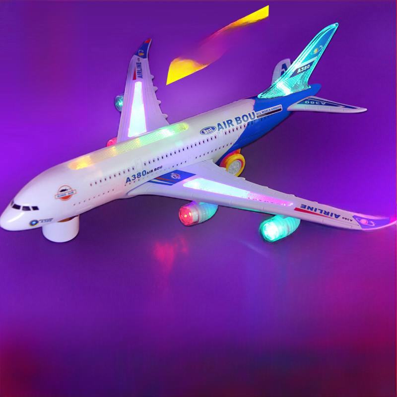 空中巴士A380儿童电动玩具飞机模型声光 拼装组装 闪光客机大号