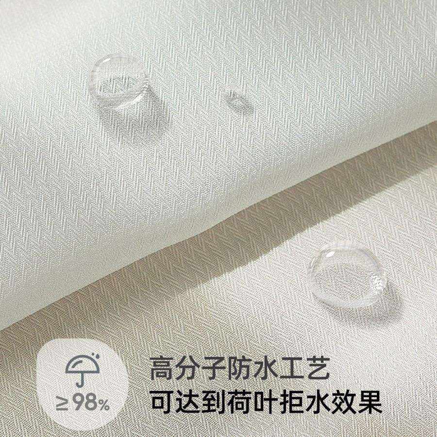 户外防水防晒纱帘透光不透人窗帘室外凉亭露台半遮光白色防霉窗纱