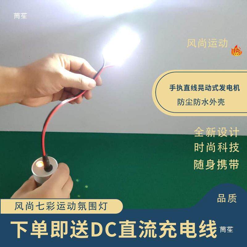 手持式直线晃动发电机 大功率 手摇振动发电 适用:低频高振幅发电