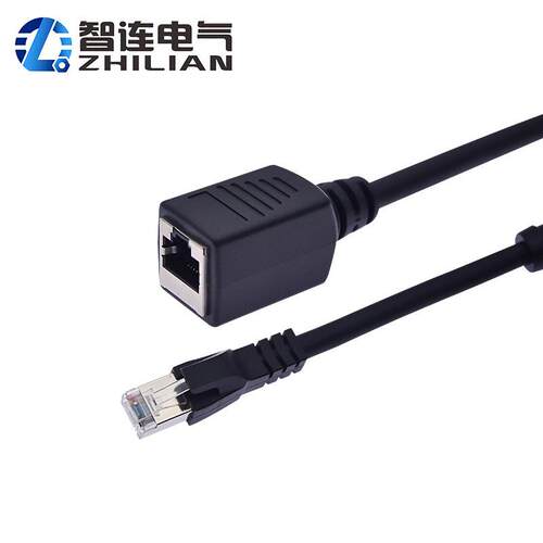 M12转RJ45连接器8芯X型编码工业相机以太网连接器防水航空接插头