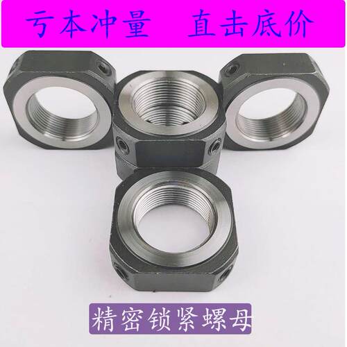 滚珠丝杠支撑座方型锁紧螺母RN10M12515精密细牙机床主轴防松螺帽