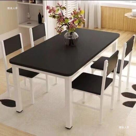 Ty现NBD代小户型桌餐组桌方家用简易餐椅长形快餐店餐桌椅合简约