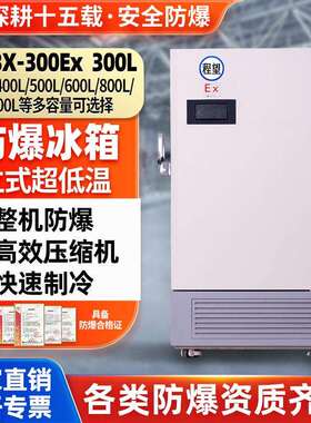 程望防爆冰箱立式超低温保存储存箱冰柜冷柜可300L升冷冻箱冰箱