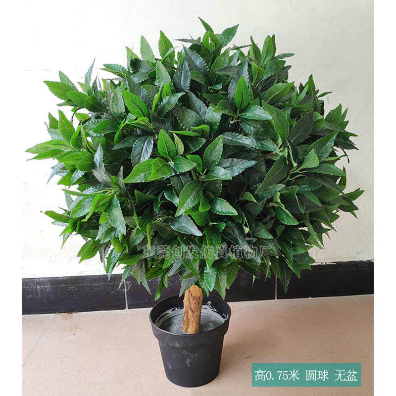 装饰植物盆栽小树假圆形仿真绿植定制树叶喜庆厂家圣诞树月桂