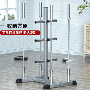 家用杠铃架大孔小孔杠铃杆架架子存储杠铃片收纳健身综合展示架