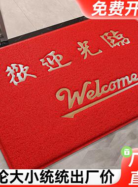 欢迎光临门垫商用门口迎宾脚垫店铺开业地毯定制LOGO公司进门地垫