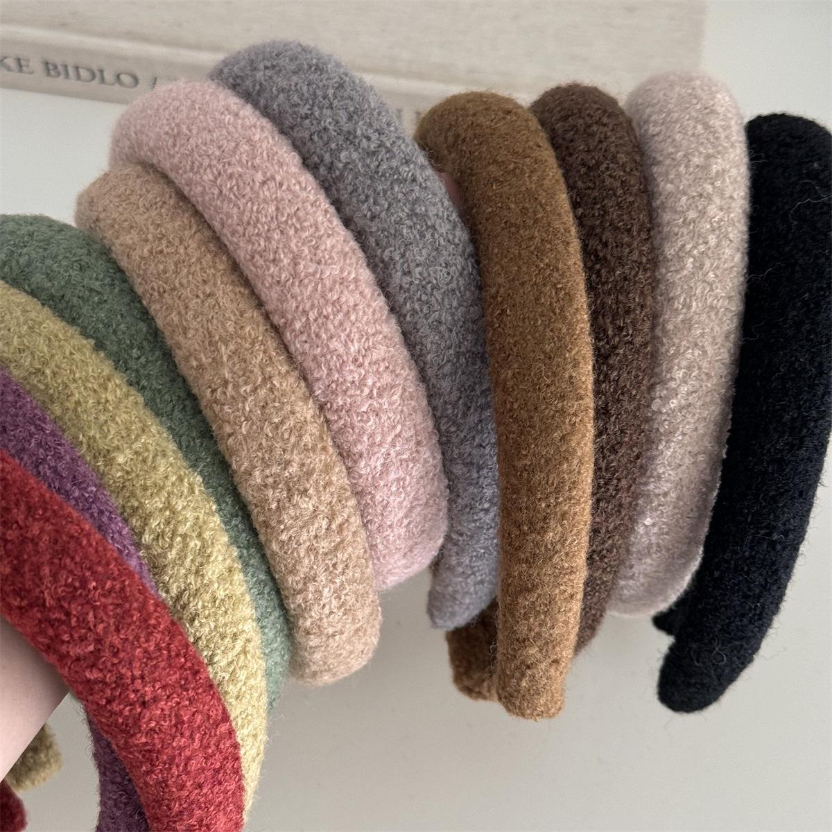 毛绒复古毛呢发箍拉德质感发饰