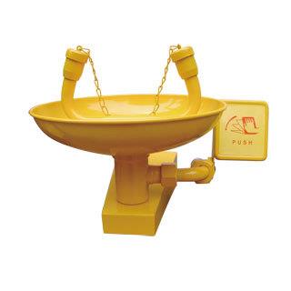 镀锌钢+ABS壁挂式洗眼器经济型挂墙式冲眼洗脸上海红安