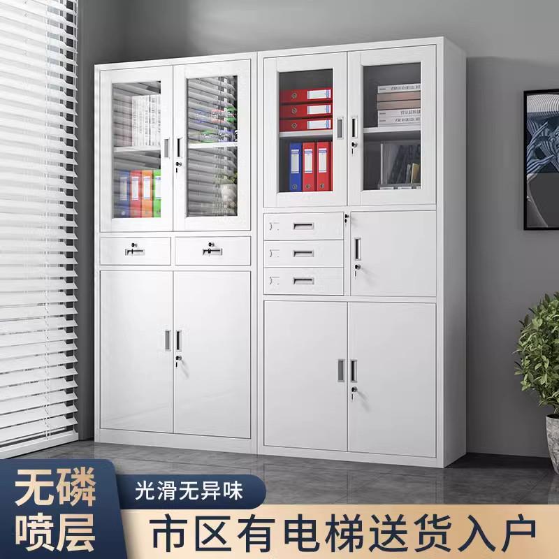 铁皮文件柜办公室会计凭证柜资料档案柜带锁工具收纳铁柜子储物柜