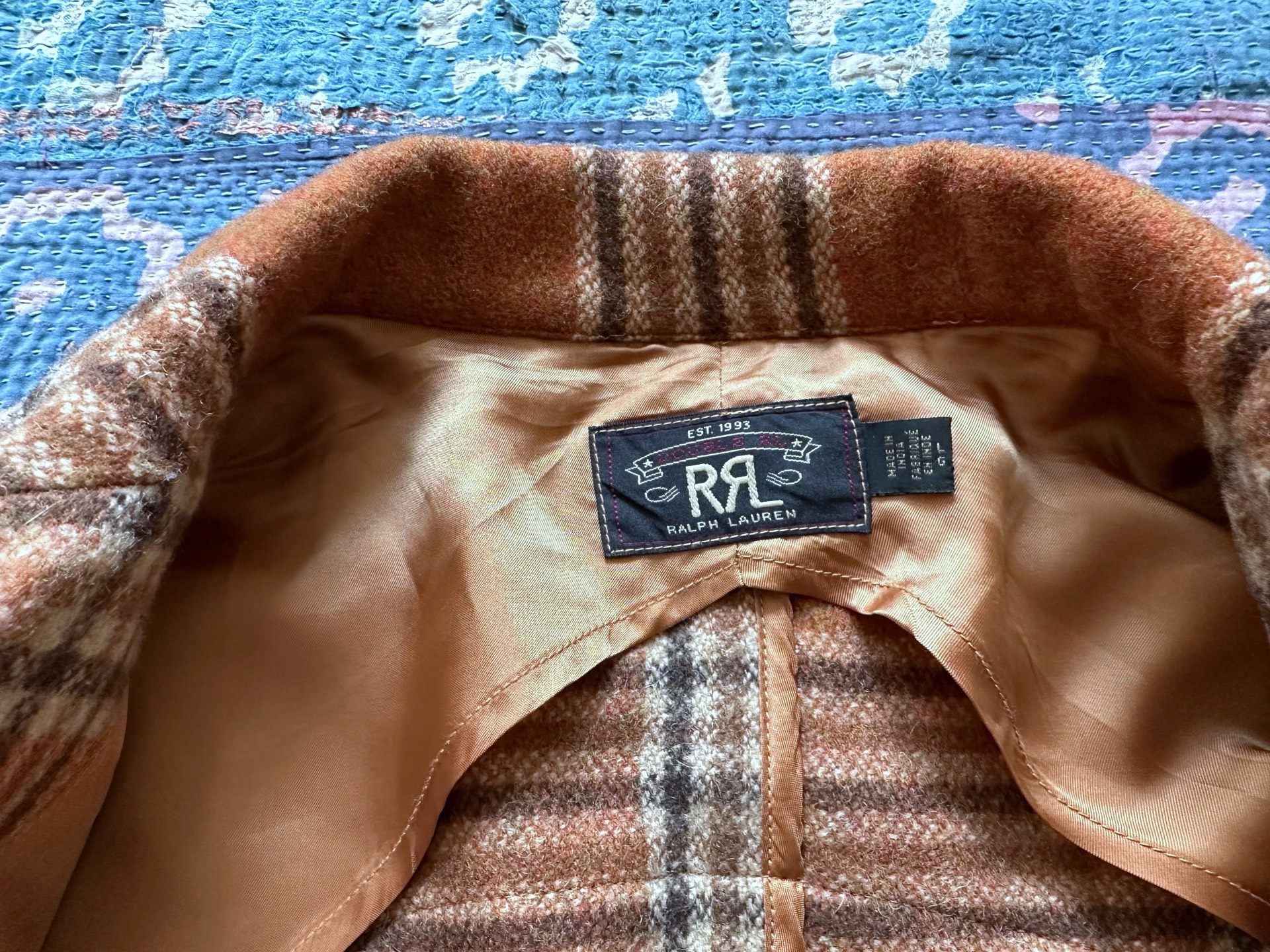 RRL Western Plaid Blazer — detail
