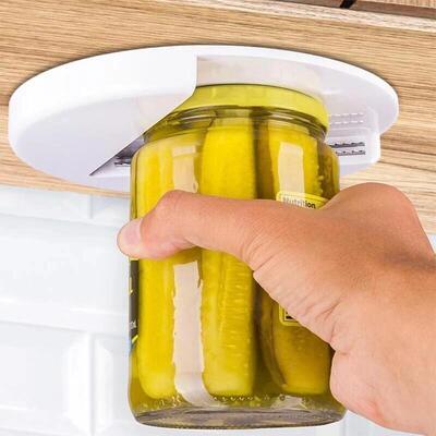 Jar Opener 圆形开罐器 厨房橱柜下盖开瓶器 桌子下方开罐器