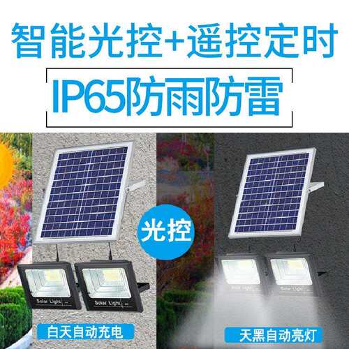 太阳能投光灯新农HY-16户二外一拖照庭院灯村具分体式壁灯头道路