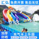 游乐滑梯水池充气 儿童水上蹦床鲨鱼乐园大型设施戏水户外滑梯