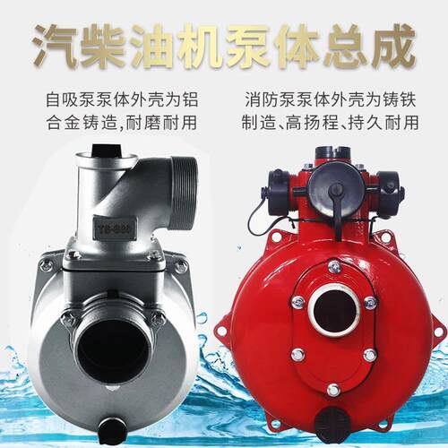 汽油机水泵总成泵体高扬程2寸/3/4小型抽水机配件自吸泵发电机