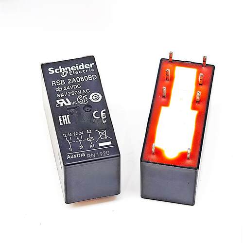 全新 RSB2A080BD 24VDC RSB2A080JD 12VDC 8A8脚接口中间继电器P7
