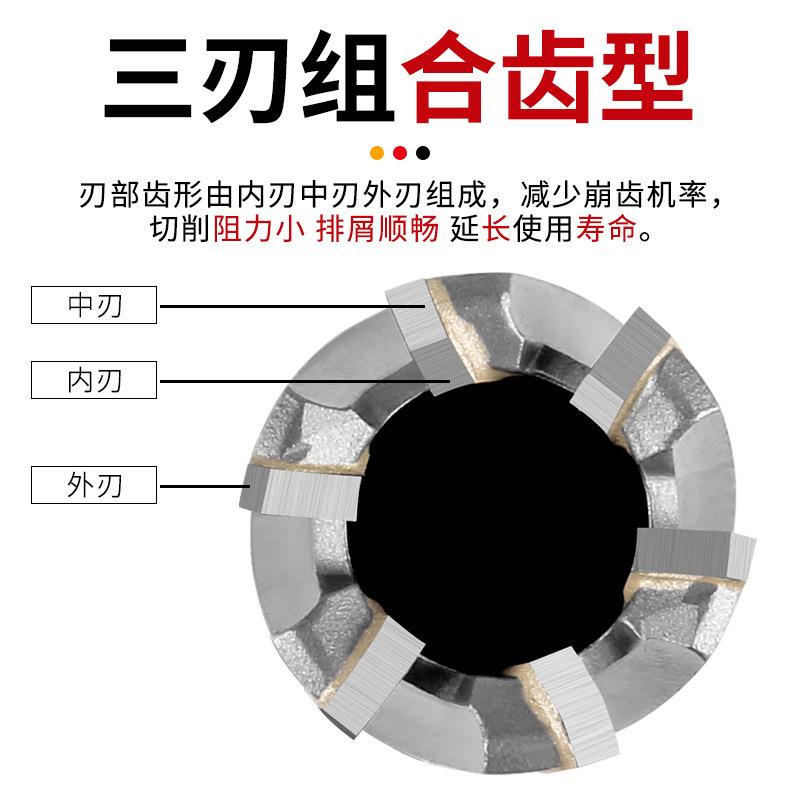合金高档空心钻孔金属厚钢板打YUL不锈钢开孔头器芯取扩孔磁力钻