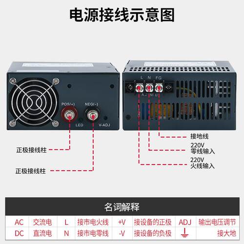 铭誉1000W大功率S-1000W直流12V24V36V48V工业开关电源