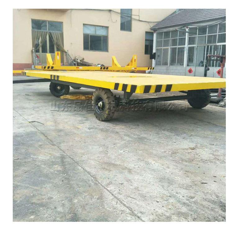 集装箱用牵引式平板车 火车站行李四轮运输车 工矿重钢平板拖车