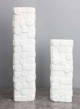 现代简约面花摆器厅样板房办公桌室家居客创1090意树脂花瓶软装饰