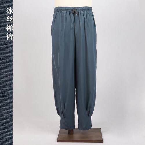 2025夏季僧裤冰丝禅修裤收口和尚裤寺庙打坐裤僧侣出家僧人练功裤
