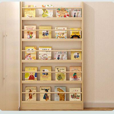 Solid wood bookshelf, children