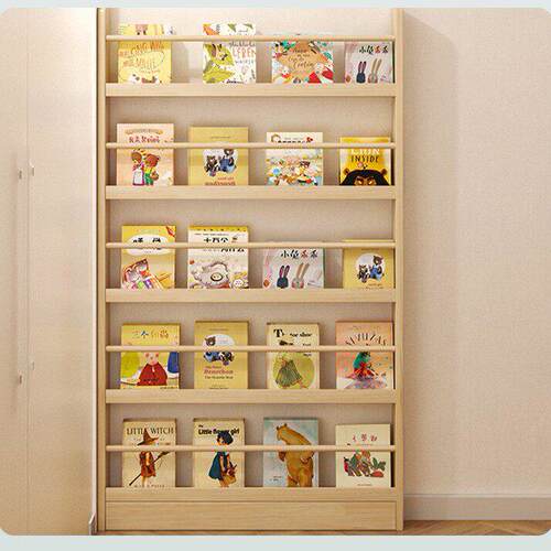 Solid wood bookshelf, children