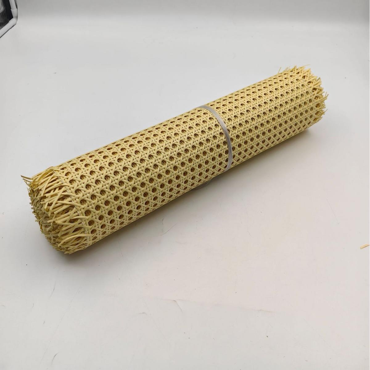 黄胶仿真藤编PE塑料眼笪编织仿藤编材料黄色胶藤藤笪藤条