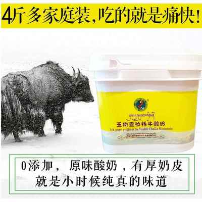 查拉牧业纯牦牛酸奶 青海特产0添加自制老酸奶酪原味健身素食早餐