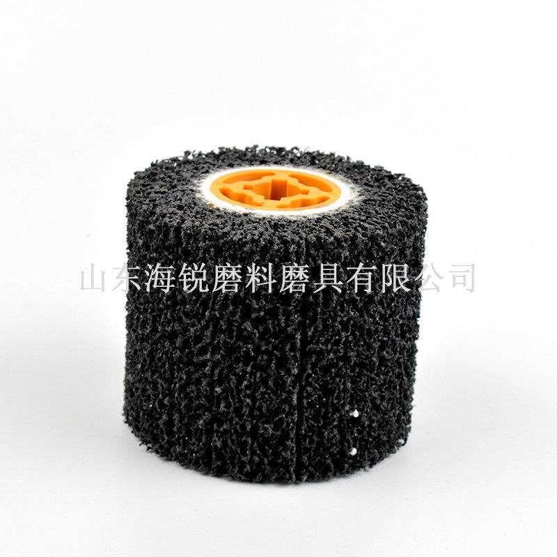 黑金刚拉丝轮十字胶芯拉丝金属拉丝飞翼轮耐磨百洁布拉丝轮
