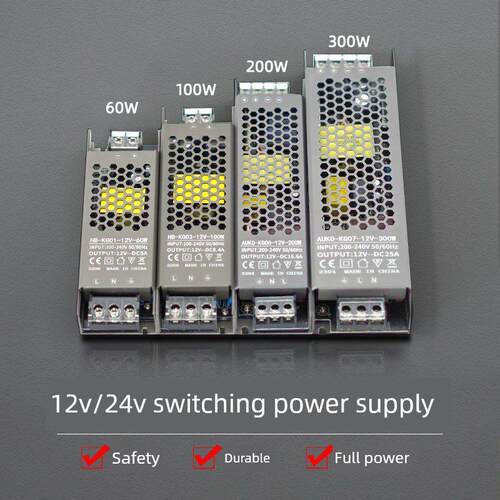 交流220V转Dc12V24伏开关电源低压Led互感器Dc 60W100W200W300W
