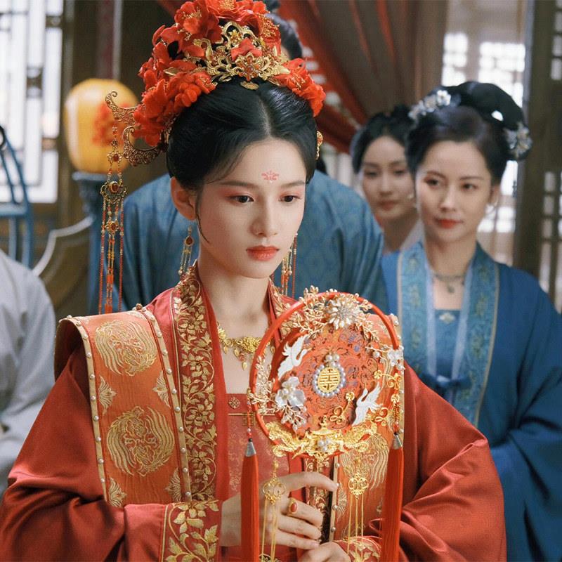 惜花芷同款团扇结婚新娘diy材料包喜扇中式婚礼秀禾古风汉服成品