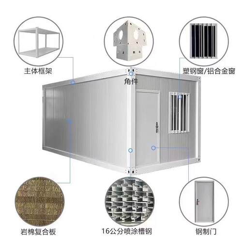 住装箱移动房快集拼集装箱人房屋家用工5990*299地用可拆卸组装彩