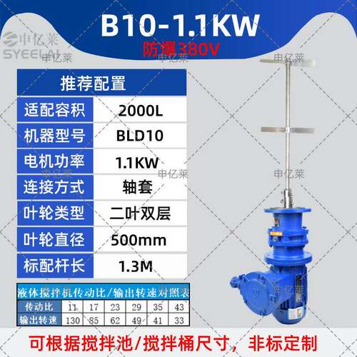 高档液体药搅机BLD 溶药箱污水立式搅加拌电机加药桶工业动电搅拌