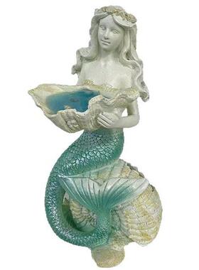 美人鱼公主装饰摆件树脂庭院太阳能桌面海洋水族馆美人鱼雕像摆件