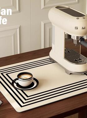 咖啡机吸水垫厨房台面沥水垫餐具隔热防滑杯垫碗盆控水垫咖啡机垫