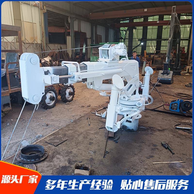 车载船用新款液压折臂吊可遥控简单安装折叠吊随车吊固定吊
