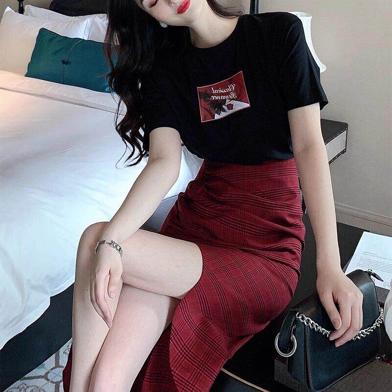 欧洲站夏季女装2026新款小众设计高级感时尚套装法式开叉裙两件套