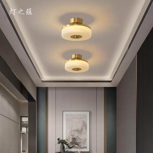 新中式走廊过道吸顶灯小国风台性玄关中衣YX-273帽阳间灯简约个全
