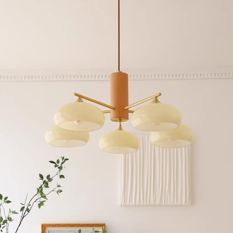 璃中古原木风复古玻吊灯法式油日式496客奶主卧室餐厅厅房间简约