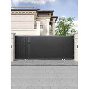 铝合金户外庭院大门乡村自建房铝艺别墅大门院子单双开电动平移门