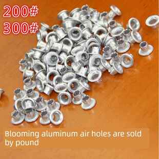 内圈4mm金属铝孔扣银白色花铆钉鞋带孔空心扣装饰文件袋