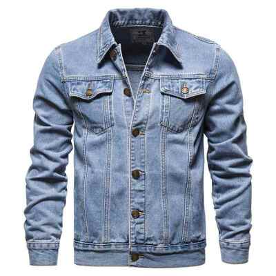 Men's denim jacket plus size cardigan jacket men's clothing