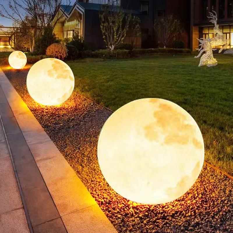 太阳能草坪灯户外庭院防水氛围装饰月球灯别墅花园草地布置小夜灯