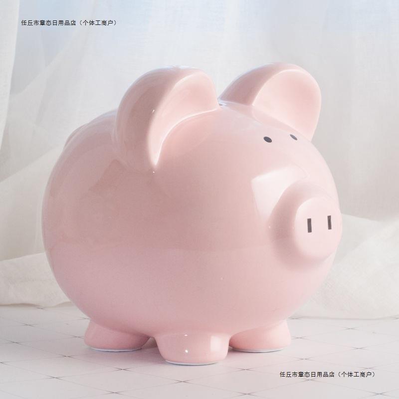 陶瓷存钱罐只进不出少女心成年人纸币网红大号储蓄罐招财猫其他