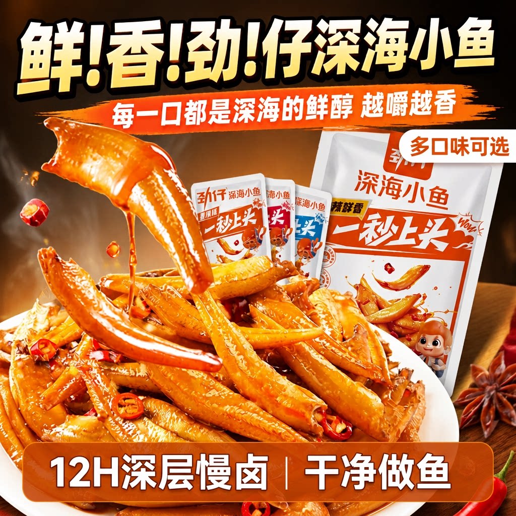 劲仔小鱼仔香辣湖南特产图片