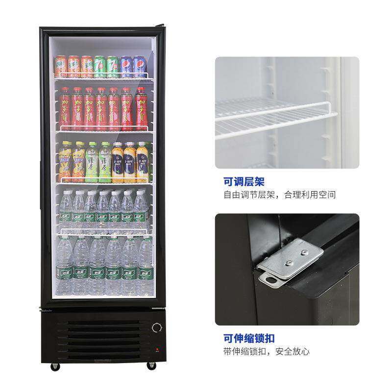 穗凌冰柜立式冷藏无灯箱单门保鲜展示柜冰箱饮料柜商用冷柜冰箱