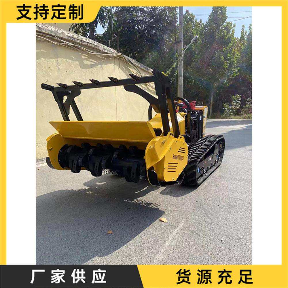 全地形液压平台碎枝机四冲程树枝粉碎机履带自走式枝条切碎机