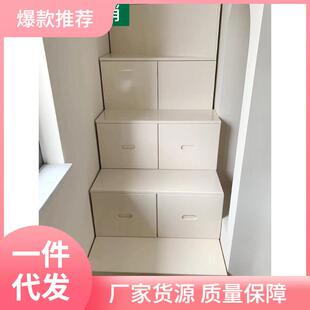 Θ实木梯柜梯子台阶储物柜高低床抽屉式楼梯多功能家居定