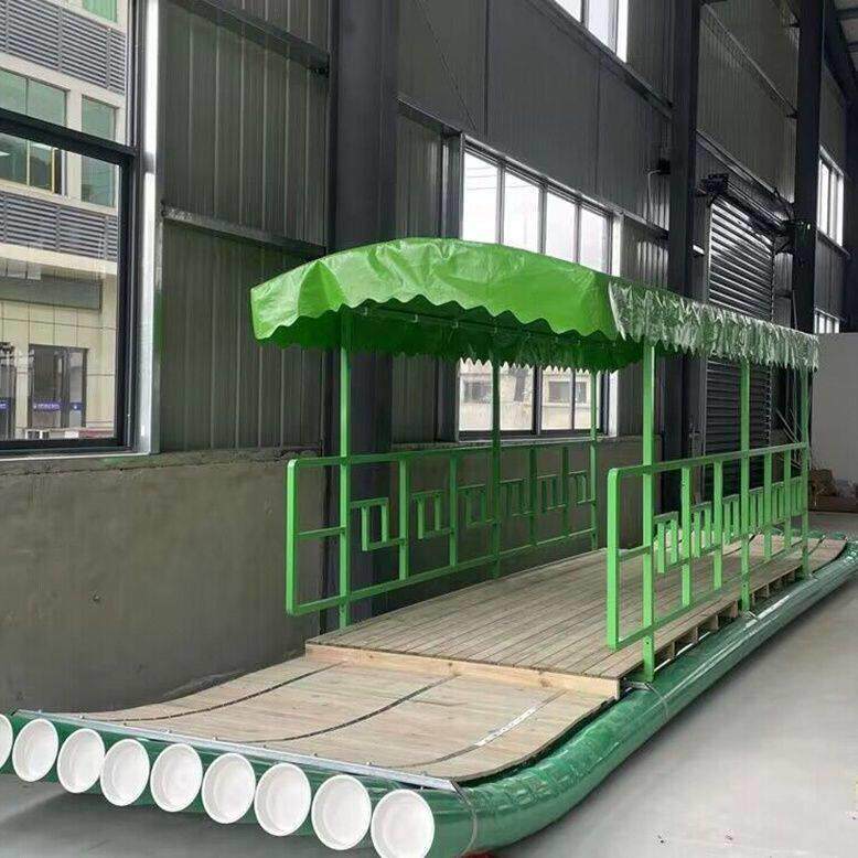 PVC管竹筏竹排钓鱼船冲锋舟水上餐饮漂流竹筏游览竹筏厂家批厂家