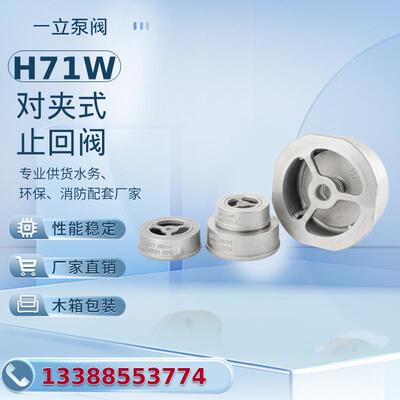 H71W/X/F-16P/25P不锈钢304对夹式止回阀DN15202532405065